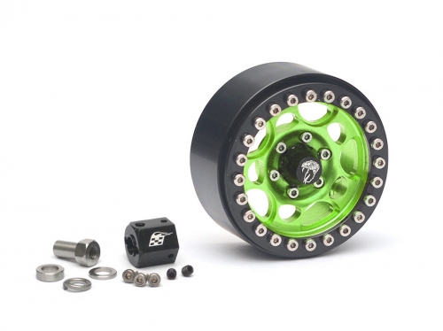Boom Racing Miscellaneous All Sandstorm KRAIT™ 1.9 Aluminum Beadlock Wheel 1 Piece Spare Green