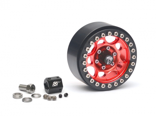 Boom Racing Miscellaneous All Sandstorm KRAIT™ 1.9 Aluminum Beadlock Wheel 1 Piece Spare Red