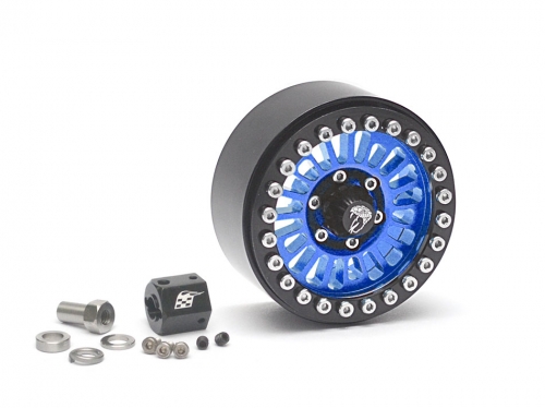 Boom Racing Miscellaneous All Venomous KRAIT™ 1.9 Aluminum Beadlock Wheel 1 Piece Spare Blue