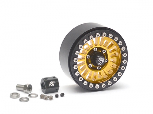 Boom Racing Miscellaneous All Venomous KRAIT™ 1.9 Aluminum Beadlock Wheel 1 Piece Spare Gold