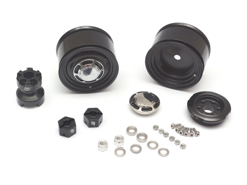 Boom Racing Miscellaneous All 1.55 Yota LC Classic Rear Beadlock Wheels (2) with 3mm Wideners (2) Black