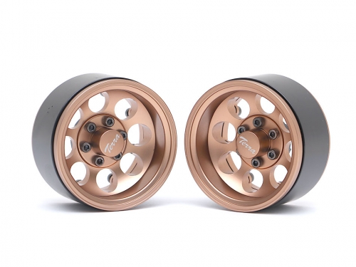 Boom Racing Miscellaneous All KRAIT™ 1.9 Terra Classic 8-Hole Aluminum Deep Dish Beadlock Wheels w/ XT601 Hubs (2) Bronze