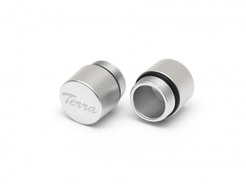 Boom Racing Miscellaneous All Aluminium Cap for Boom Racing Terra Beadlock Wheels (2) Silver