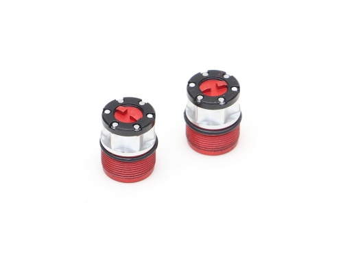 Boom Racing Miscellaneous All Scale 4WD Center Locking Hub Cap (2) Red (XT5 Series)