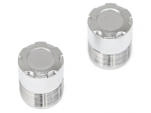 Boom Racing Miscellaneous All S100 Scale Center Wheel Hub Cap (2) Platinum (XT5 Series)