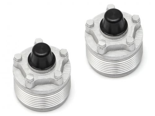 Boom Racing Miscellaneous All Spectre Scale Center Wheel Hub Cap (2) (XT5 Series) Silver