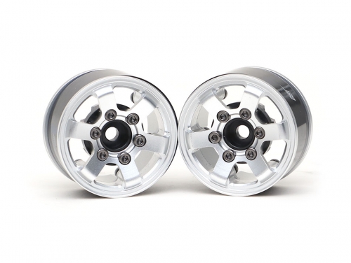 Boom Racing Miscellaneous All TE37LG KRAIT™ 1.55 Aluminum Beadlock Wheels w/ XT606 Hubs (2) Silver