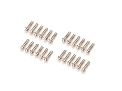 Boom Racing Miscellaneous All M1.6x5mm Scale Hex Bolt Screws (24) Silver
