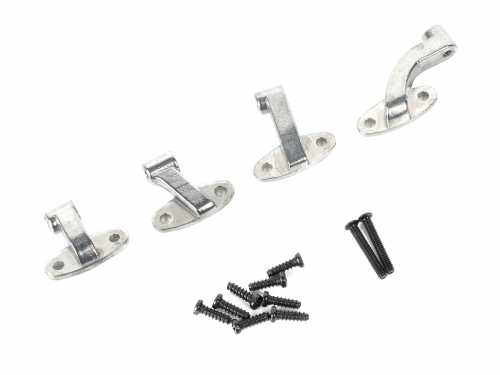 Boom Racing Boom Racing BRX02 88 Metal Door Hinge Set for Land Rover® Series II 88 Station Wagon Silver