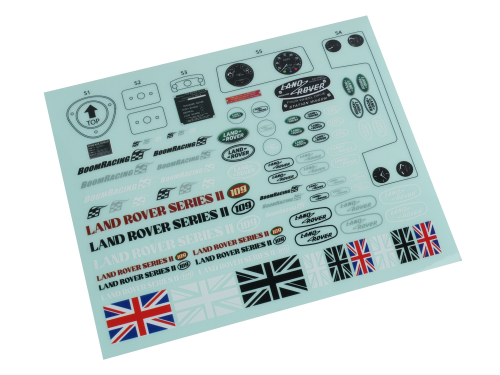 Boom Racing Boom Racing BRX02 109 Land Rover® Series II 109 Station Wagon Decal Sheet