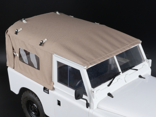 Boom Racing Boom Racing BRX02 88 KUDU™ Full Canvas Soft Top & Hoop Set with Side Windows (Sand) for Series Land Rover® 88