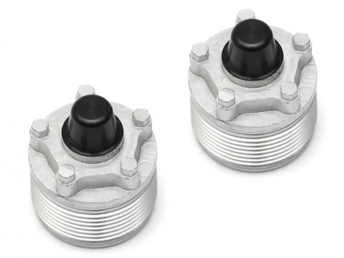 Boom Racing Boom Racing All ProBuild™ CUSTOM XT5 Alum Wheel Center Cap - Spectre (1) Flat Silver / Black