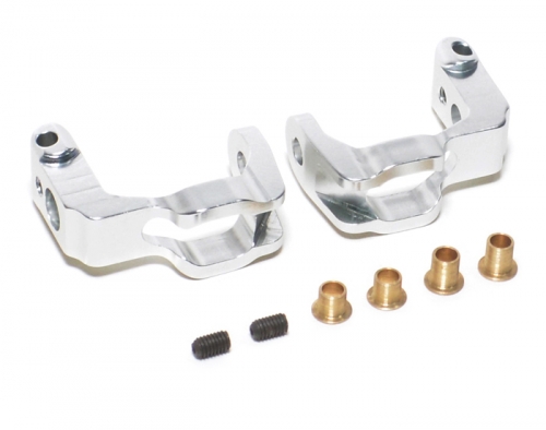 Boom Racing 3Racing Sakura D3 CS Sport Aluminum Caster Block C-Hubs With Collars Silver