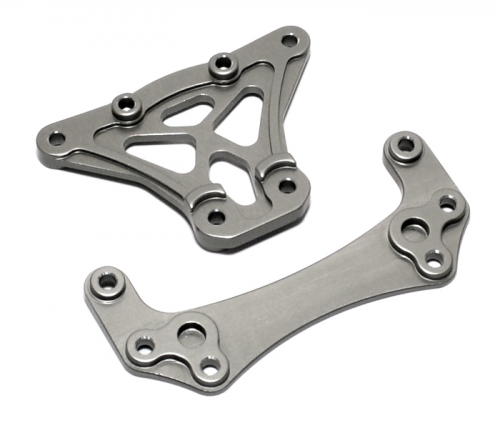 Boom Racing HPI Firestorm 10T Aluminum Upper Brace Set - 1 Set Gun Metal