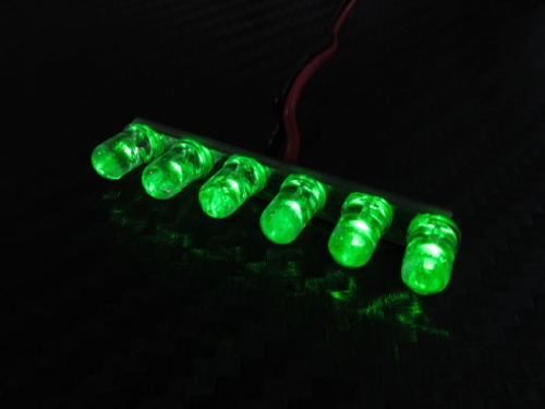 Boom Racing Miscellaneous All Super Bright Long 6 LED Light Taillight Set Green