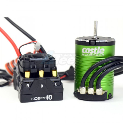 Castle Creations Miscellaneous All Cobra 10 6s Max 25.2v Max 8a Peak Bec w/1406-7700kv Sensored Motor