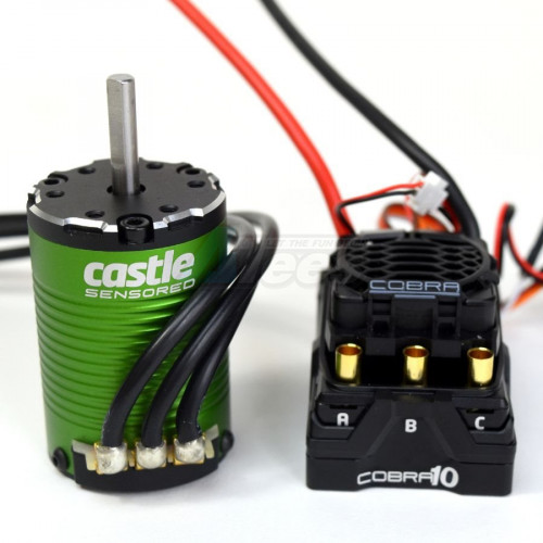 Castle Creations Miscellaneous All Cobra 10 6s Max 25.2v Max 8a Peak Bec w/1410-3800kv 5mm Sensored Motor