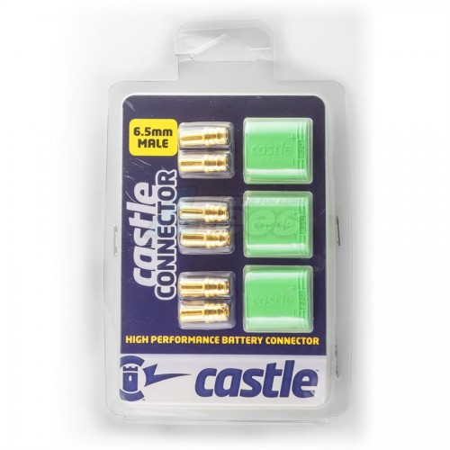 Castle Creations Miscellaneous All 6.5mm Polarized Connectors-Male Multi-Pack