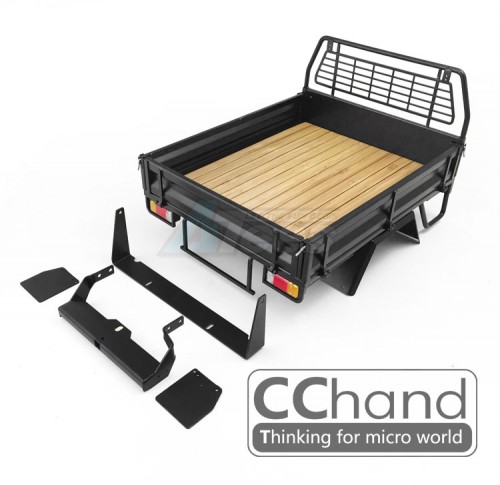 CChand Miscellaneous All LC70 Kober Rear Bed + Tire Holder + Mud Flap (Black)