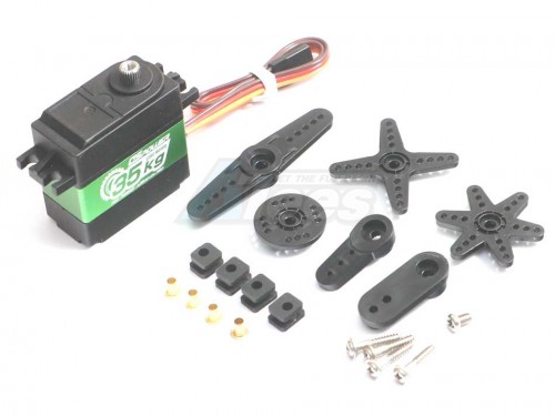 DS Power Miscellaneous All Aluminium Middle Casing Waterproof Digital Servos 35Kg/0.22Sec @7.4V Green