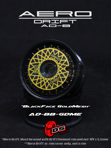 DS Racing Miscellaneous All Aero Drift Flat Black/ Gold Mesh