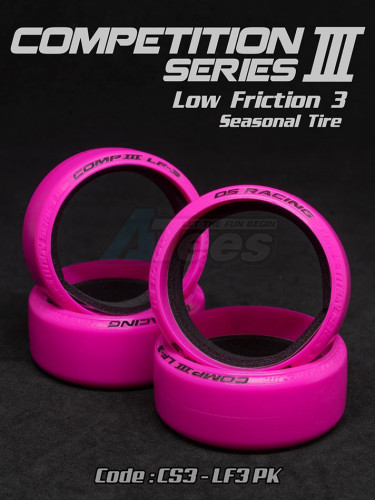DS Racing Miscellaneous All Drift Tire Pink Competition Series III LF-3 (4Pcs)