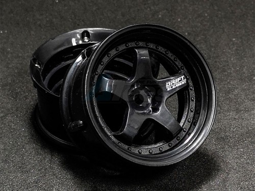 DS Racing Miscellaneous All Drift Element Wheel - Adj. Offset (2) / Triple Black
