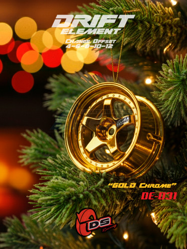 DS Racing Miscellaneous All Drift Element Wheel - 5 Spokes (Gold Chrome)