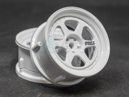 DS Racing Miscellaneous All Drift Element Wheel II - Adj. Offset (2) / Triple White