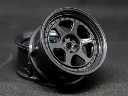 DS Racing Miscellaneous All Drift Element Wheel II - Adj. Offset (2) / Triple Black