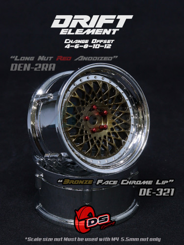 DS Racing Miscellaneous All Drift Element Wheel - Mesh (Bronze Face /Chrome Lip)