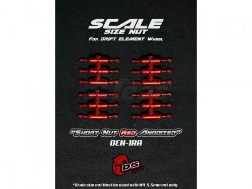 DS Racing Miscellaneous All Short Nut For Drift Element Wheel Red Anodized