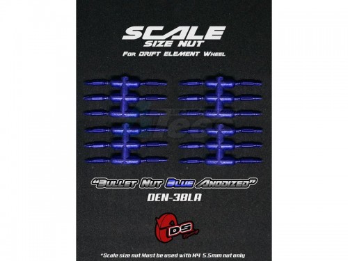 DS Racing Miscellaneous All Bullet Nut For Drift Element Wheel Blue Anodized