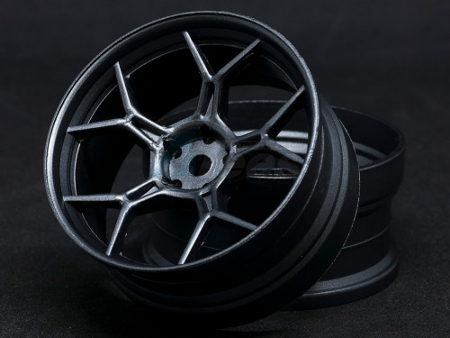 DS Racing Miscellaneous All Drift Feathery Rim Gunmetal Color (2pcs)