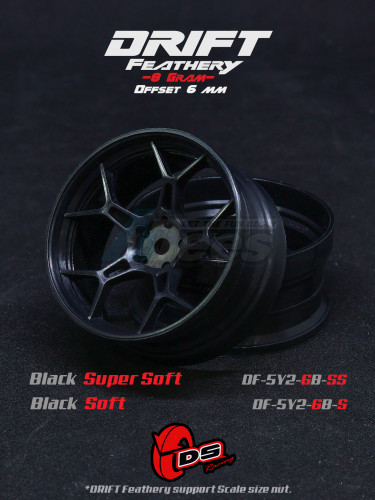 DS Racing Miscellaneous All 5Y Spokes Soft Rim Black Super Soft / Offset 6mm