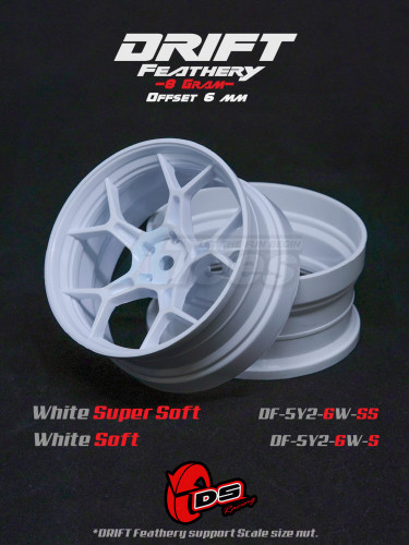 DS Racing Miscellaneous All 5Y Spokes Soft Rim White Super Soft / Offset 6mm