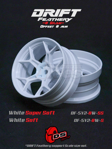 DS Racing Miscellaneous All 5Y Spokes Soft Rim White Super Soft / Offset 8mm