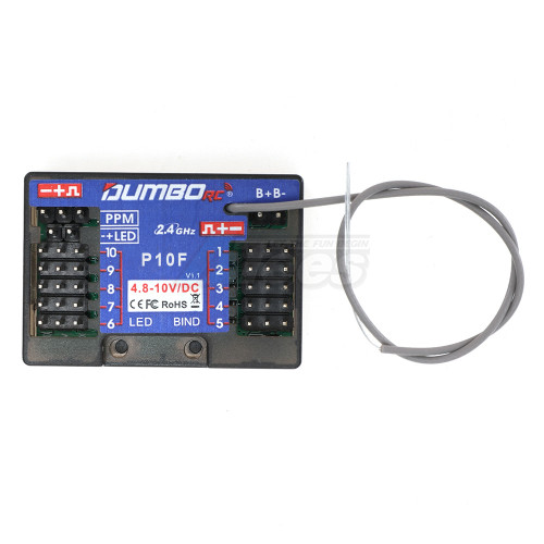 Dumbo RC Miscellaneous All 2.4GHz 10CH P10F Receiver without Gyroscope