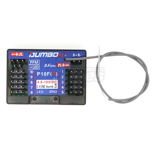 Dumbo RC Miscellaneous All 2.4GHz 10CH P10FG Receiver with Gyroscope