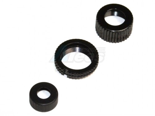 EXOTEK Racing Tamiya TRF502X Shock Cap And Collar For Tamiya TRF Series Cars Black