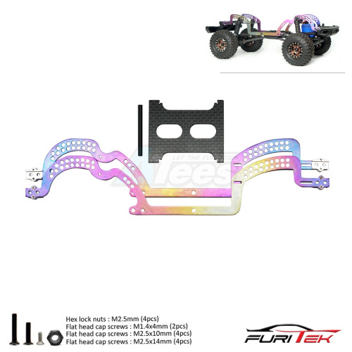 Furitek Traxxas TRX-4M Furitek Grasshopper Titanium (Rainbow) Frame Kit