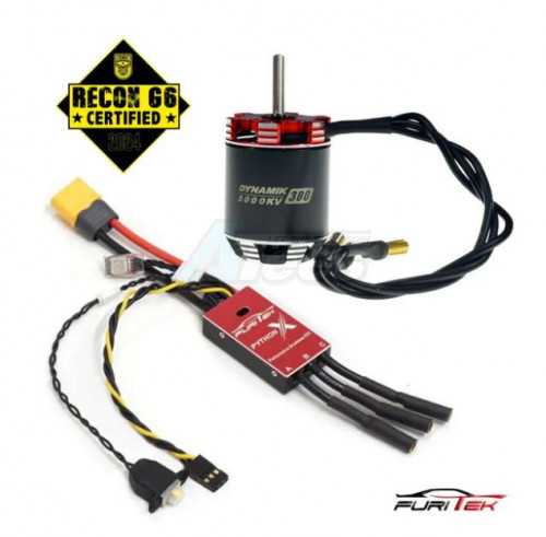 Furitek Miscellaneous All Furitek Python X Brushed / Brushless Esc With Dynamik 380 For 1/10 Rc Crawlers