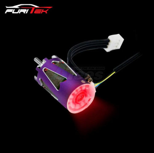 Furitek Miscellaneous All Furitek LumaPower w/LED 5500kv Brushless Sensored Motor for 1/24 1/28 Mini-Z/MiniDrift - Purple