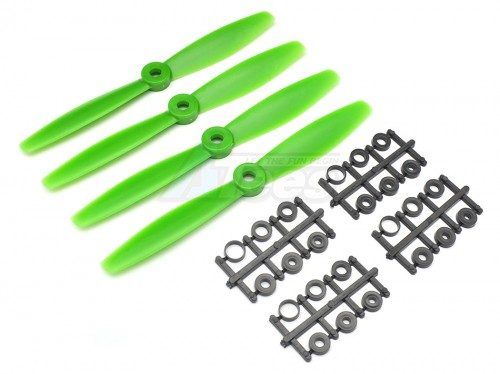 Gemfan Miscellaneous All Gemfan 6x4.0 Carbon Nylon Propeller - 2 Blade (Set of 4 - CW) Green