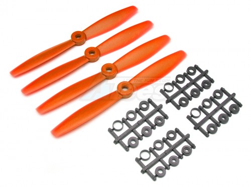 Gemfan Miscellaneous All Gemfan 6x4.0 Carbon Nylon Propeller - 2 Blade (Set of 4 -CW) Orange