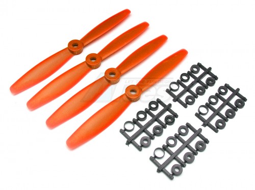 Gemfan Miscellaneous All Gemfan 6x4.0 Carbon Nylon Propeller - 2 Blade (Set of 4 -CCW) Orange