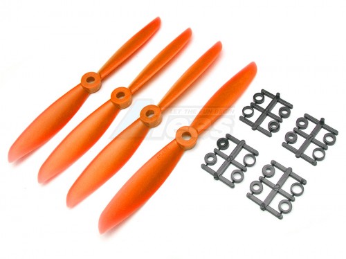 Gemfan Miscellaneous All Gemfan 6x4.5 Nylon Glass Fiber Propeller (Set of 4 - CCW) Orange