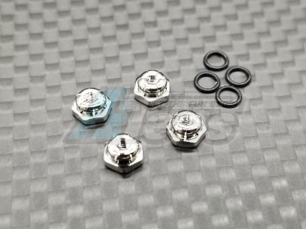 GL Racing Miscellaneous All 2mm Lock Nuts Silver - 4pcs
