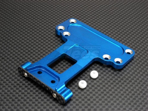 GPM Racing Team Associated RC10B4 Aluminum Rear Main Chassis With Gear Box Mount & Delrin Collars Set Blue