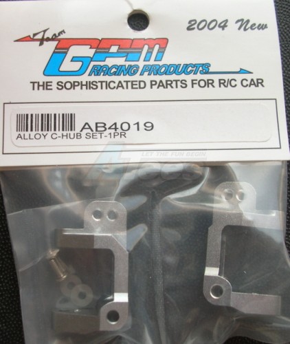 GPM Racing Team Associated RC10B4 Aluminum C-Hub With Screws And Shims 1 Pair Set Gun Metal